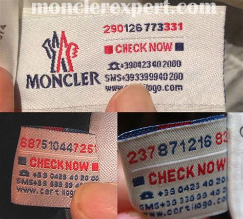 moncler certilogo fake